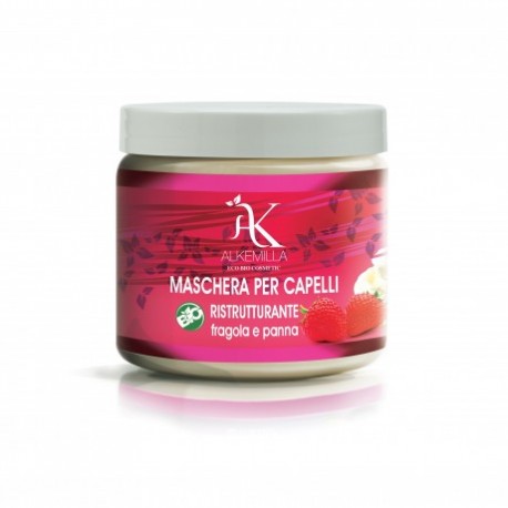 MASCHERA CAPELLI RISTRUTTURANTE PANNA E FRAGOLA